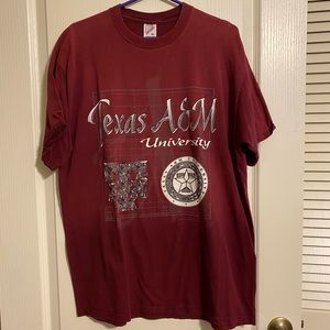 Tee Shirt Short Sleeve Texas A&M MAROON AND WHITE Size XL